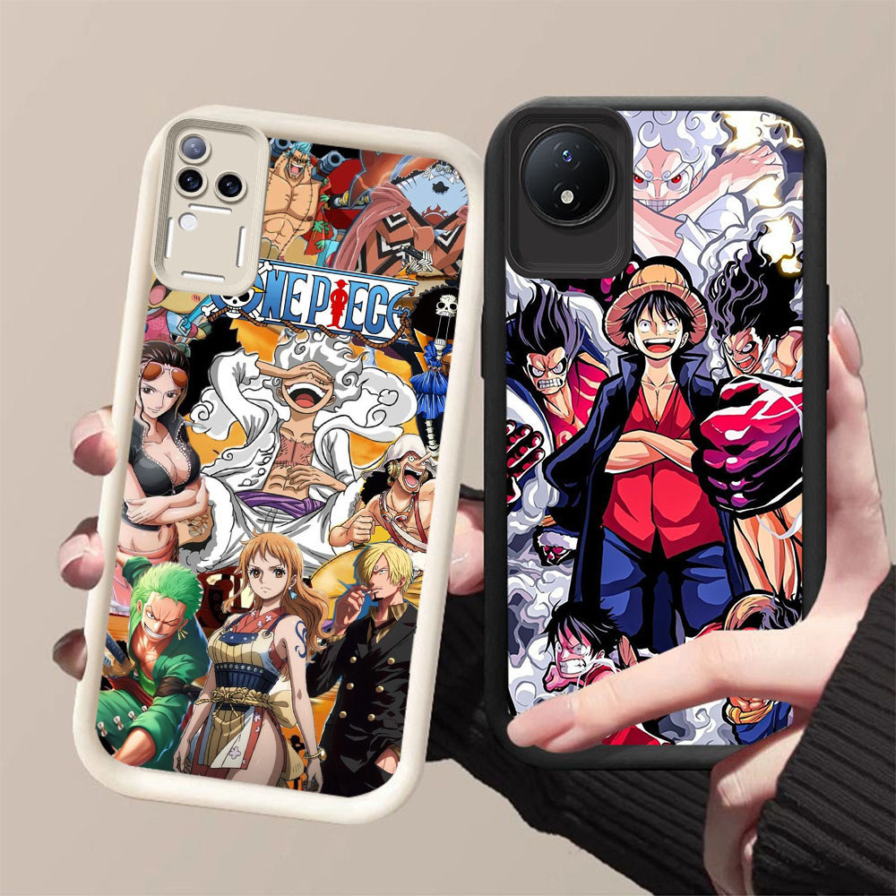 DJ-37 One Piece ทีมปลอกซิลิโคนสีดําและสีขาวสําหรับ VIVO Y29 Y02a V50 V30E V30 T4 Y02 Y02t Pro 5G