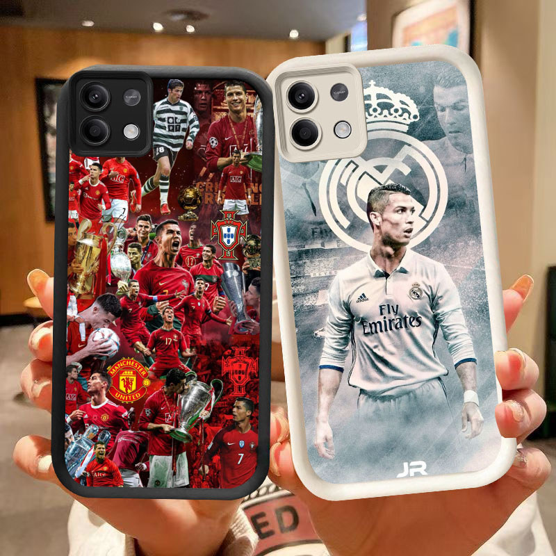 DJ-43 Ronaldo เคสซิลิโคนสีดําและสีขาวสําหรับ Xiaomi Poco M6Pro X6 X6NEO F7 X7 M7 Pro 5G 4G