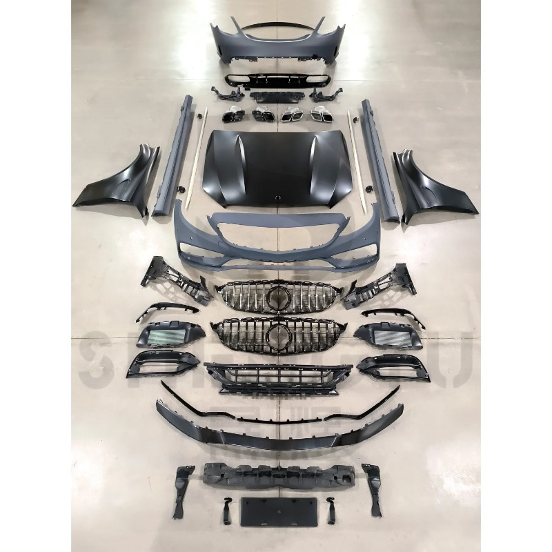 Body kit for Mercedes benz W205 C class upgrade C63 C63S AMG style with front bumper GT AMG grilles