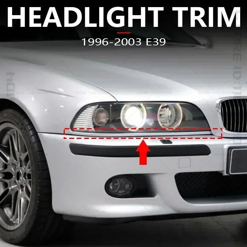for 1996-2003 E39 BMW 525i 528i 530i 540i 540iP M5 Headlight Lower Molding Trim 51138168809 5113816