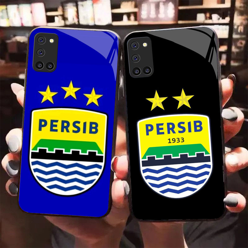 HK-2 AING PERSIB ฟุตบอล Club แก้วแก้วปลอกสําหรับ OPPO Reno F19 A72 A94 5F A92 5 A52 Pro Lite