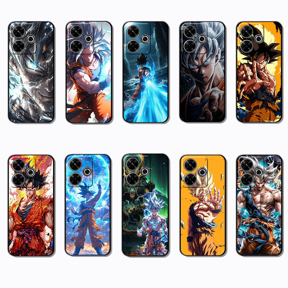 เคสโทรศัพท์สีดํานุ่มสําหรับ XiaomiRedmi 13 หมายเหตุ 12 Pro Plus Xiaomi Poco F6 M6 FG10 Dragon Ball S