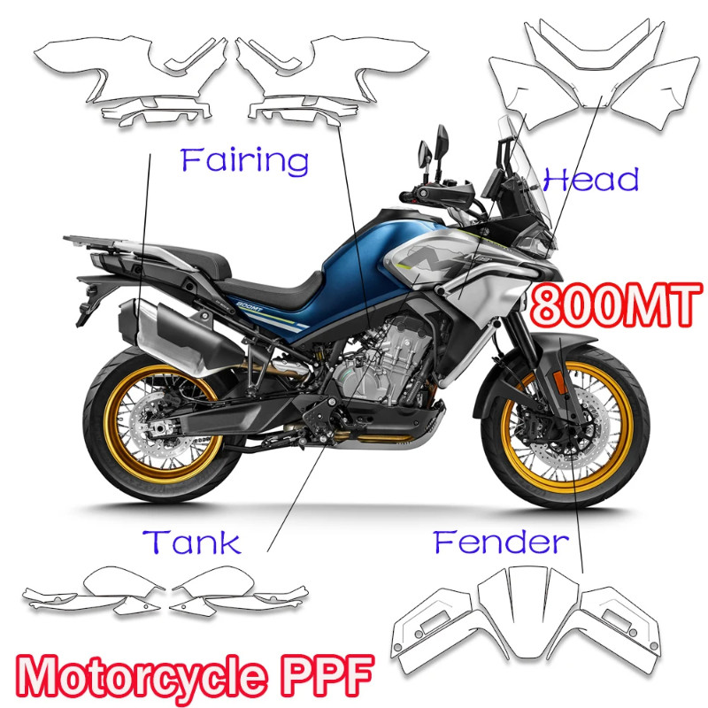 TPU PPF For CFMOTO 800MT 800 MT MT 800 Film Motorcycle TPU Protector Paint Protective Invisible Set