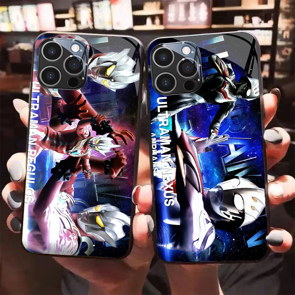 HK-67 Ultraman Ginga Glass Casing สําหรับ iPhone 14 15 Plus Pro Max