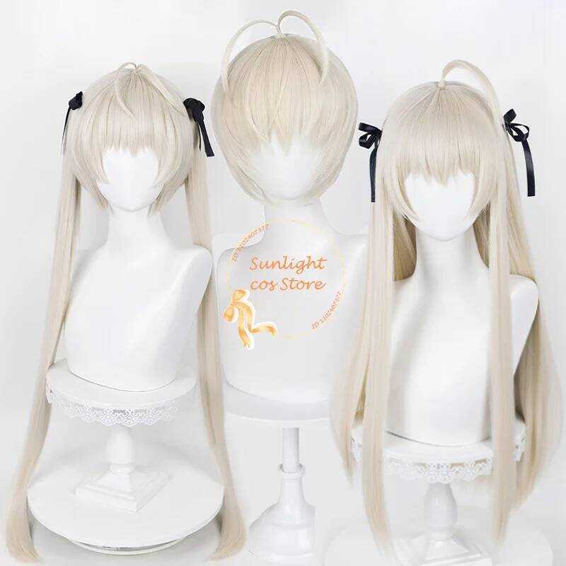 C Anime Kasugano Sora Kasugano Haruka Cosplay Wig Light Gray Gold Wig Heat Resistant Synthetic Hair