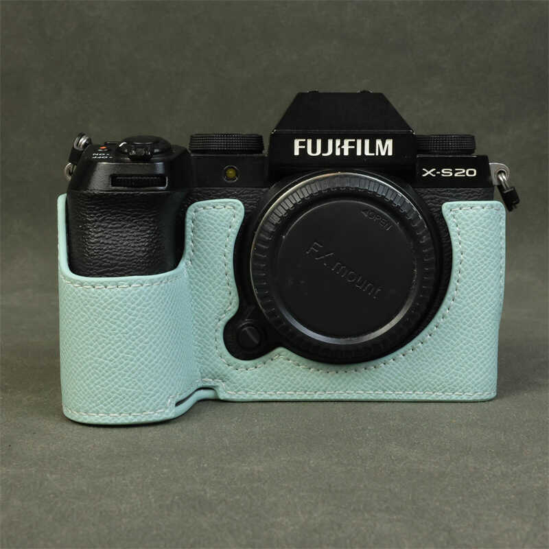 เหมาะสําหรับกระเป๋ากล้อง Fuji X-S20 เคสหนัง XS20 เคสป้องกันจับครึ่งเคส xs20 เคสฐาน xindianX