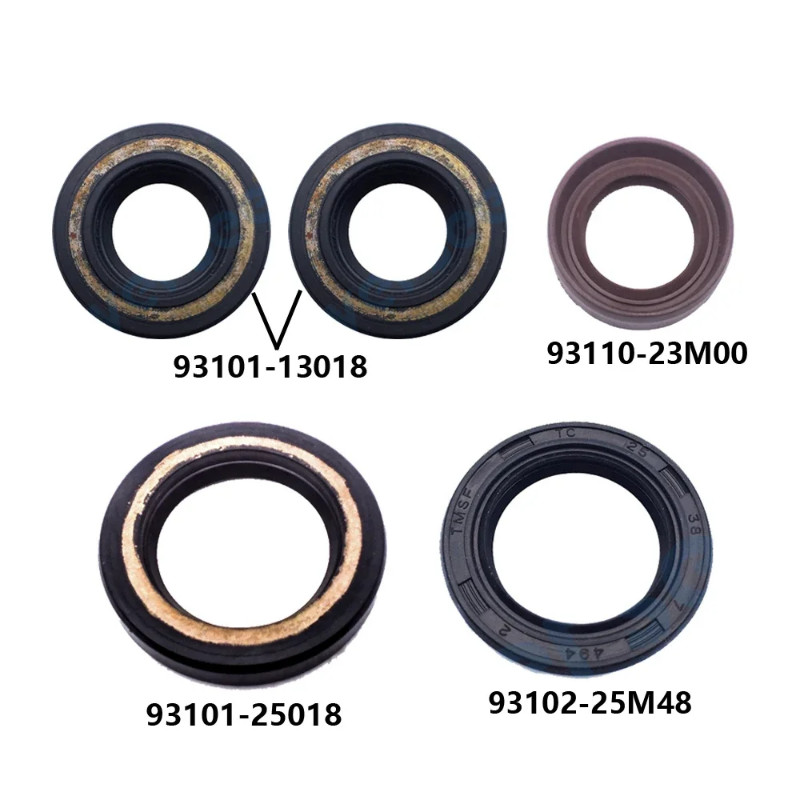 Crankshaft Oil Seal Kit for Yamaha 9.9HP 15HP Outboard Engine 9.9FMH, 15FMH 93101-25018, 93102-25M4