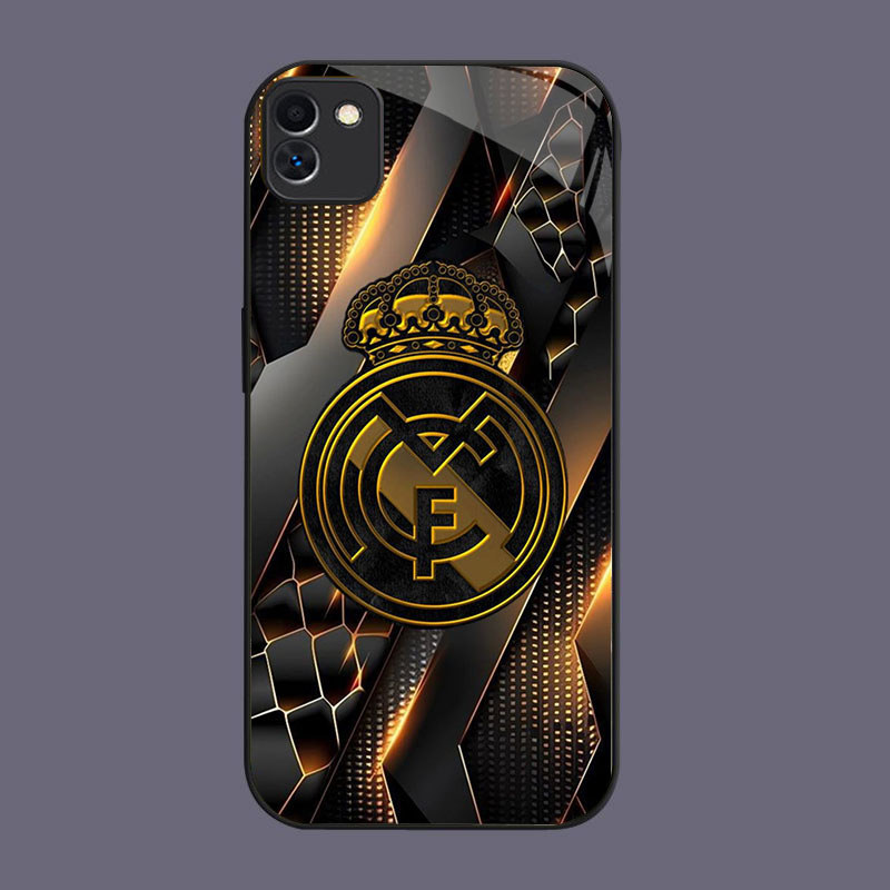 DK-78 Real Madrid FC Casing GLASS soft frame สีดํา Samsung A04 A05 A04E A03 M04 Core F04