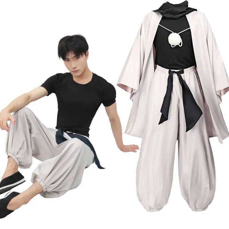 C DAZCOS Toji Fushiguro Cosplay Costume Men's JJK Cosplay Costume US Size Stretchy Clothing Pants O
