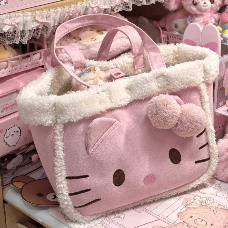 C My Melody Autumn Winter Plush Handbag Exclusive Edition Cute Trendy Tote Shoulder For Casual Use