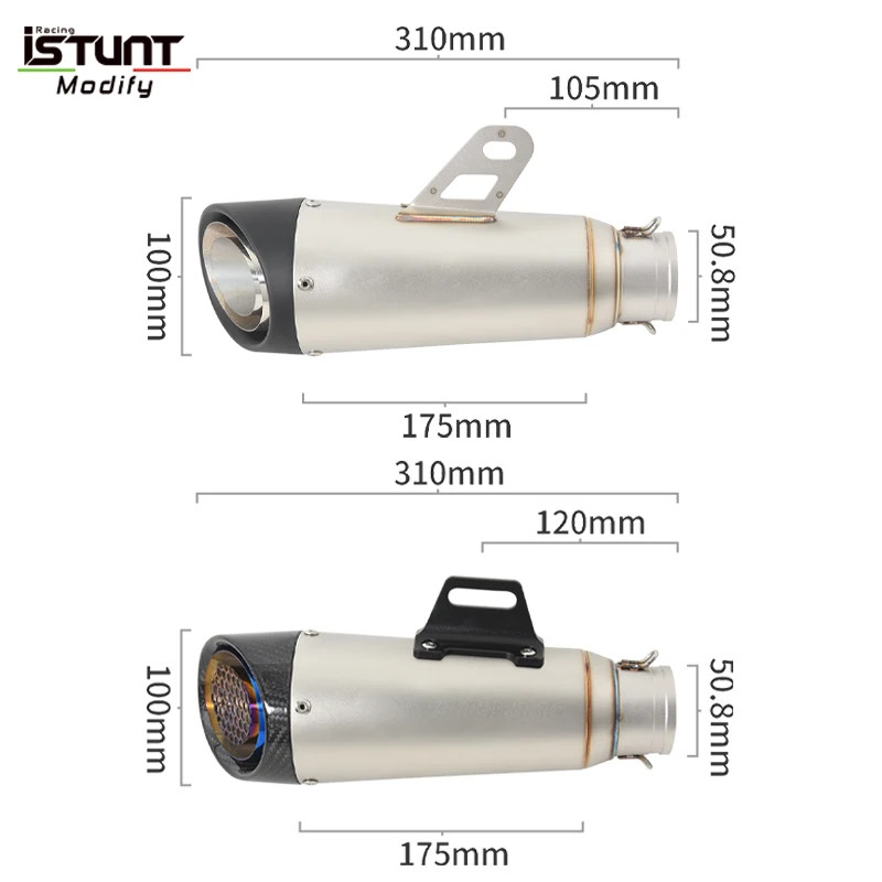 For KAWASAKI Z1000 Z 1000 SX 2010 - 2021 modify Motorcycle Exhaust Carbon Fiber Muffler Full System