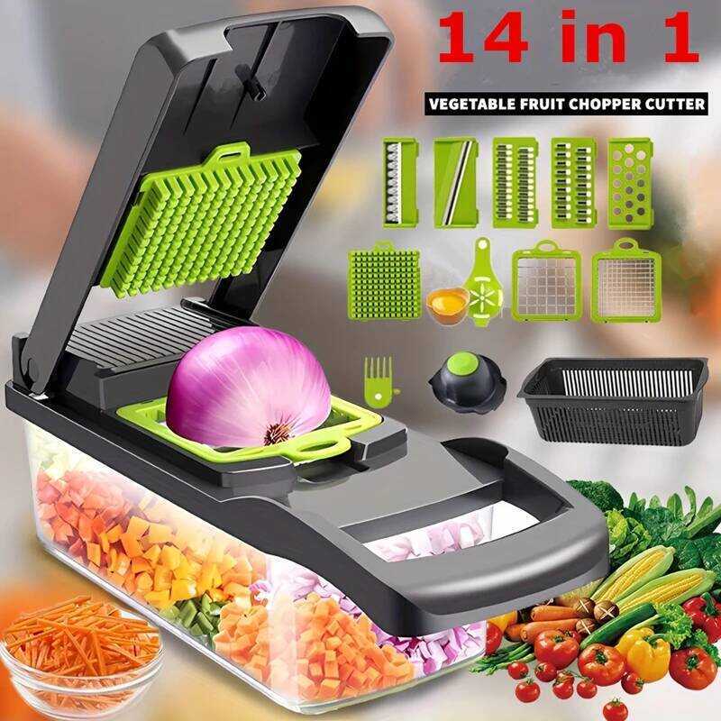 C 14 In 1 Mulifuncional Vegeable Chopper Onion Chopper Handle Food Grae Food Chopper Kichen Vegeabl