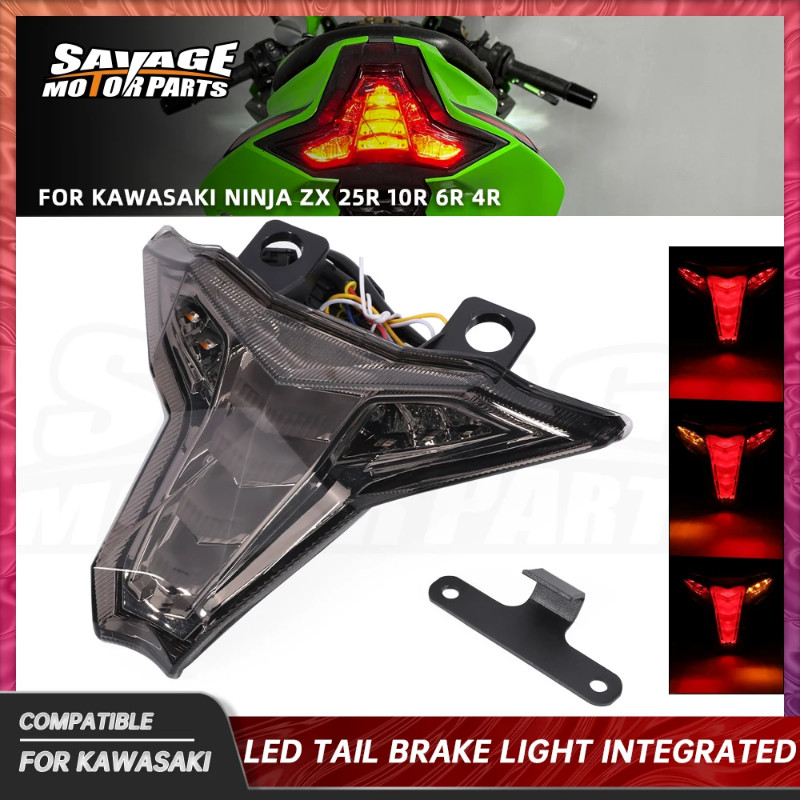 For Kawasaki Ninja ZX-25R ZX-10RR LED Tail Light ZX-6R ZX-4RR 2024 Motorcycle Rear LED Turn Signal