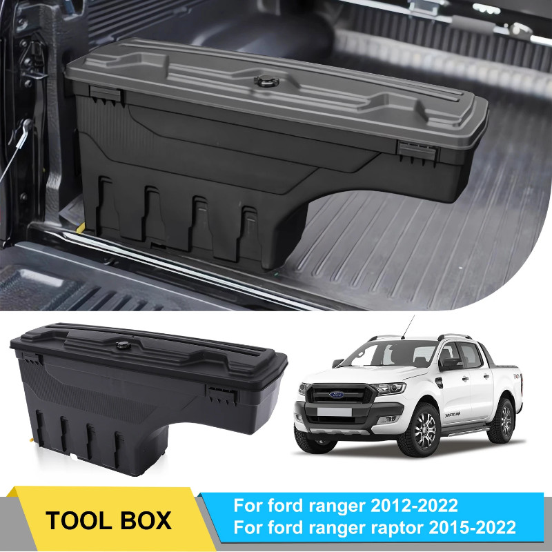 1PC Right Or Left Truck Bed Storage Tool Box Rotatable Secure Swing Case For Ford Ranger T6 T7 T8 2