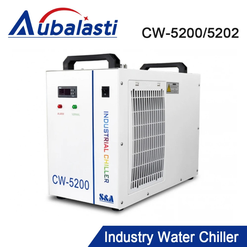 Aubalasti S&A CW5200 CW5202 Industry Water Chiller for CO2 Laser Engraving and Cutting Machine 80w