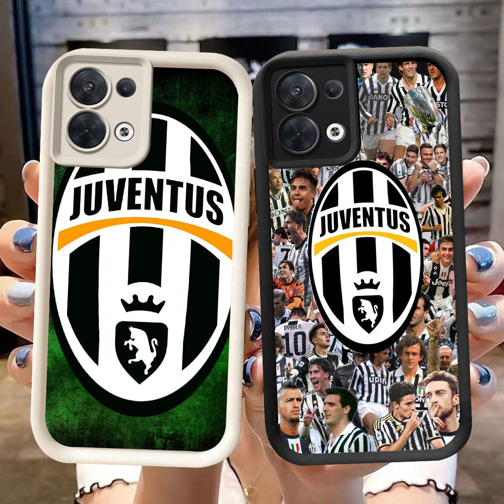 DK-68 JUVENTUS ปลอกซิลิโคนสีดําและสีขาวสําหรับ OPPO Reno F21 8Z 8 7 7Z F21S Pro Lite 5G