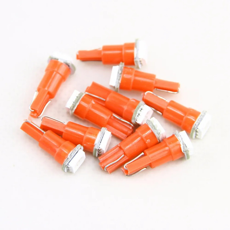 10pcs LED Dashboard Indicator Lamp Bulb tachometer bulb Red Blue Pink White Red T5 Wedge Instrument