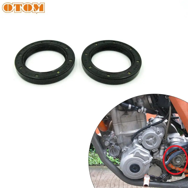 OTOM 2 Pcs Motorcycle Countershaft Oil Seals NBR (Nitrile) O-Ring Oil Sealing Gasket For KTM EXC SX