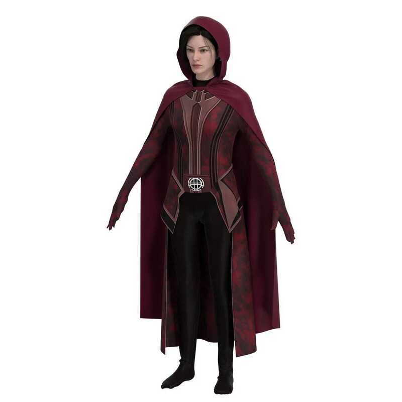 C Wanda Vision Crimson Witch Cos Clothing Wanda Crimson Witch Cosplay Same Style Clothing