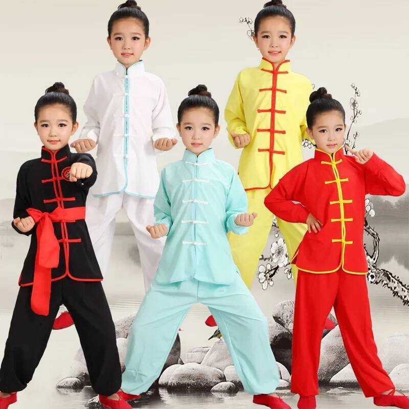 C Kids Kung Fu Uniform Men Women Chinese Clothes Children's Sets Performance Boy Set Tai Chi Outfit