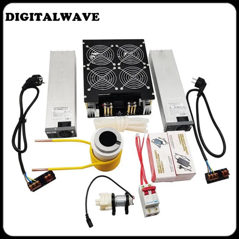 5000W ZVS Induction Heater Induction Heating PCB Board Heating Machine + Coil+Pump+ crucible+power