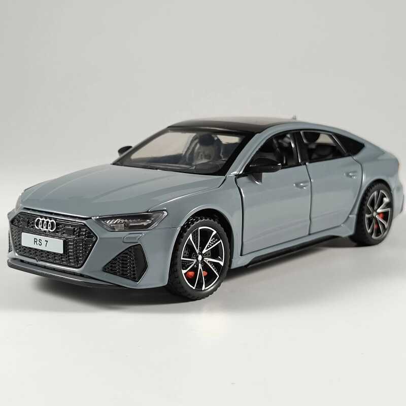 C 1:32 AUDI Rs7 Sports Car Alloy Diecast Model Six Doors Opened Pull Back Toys Vehicles Model Ornam