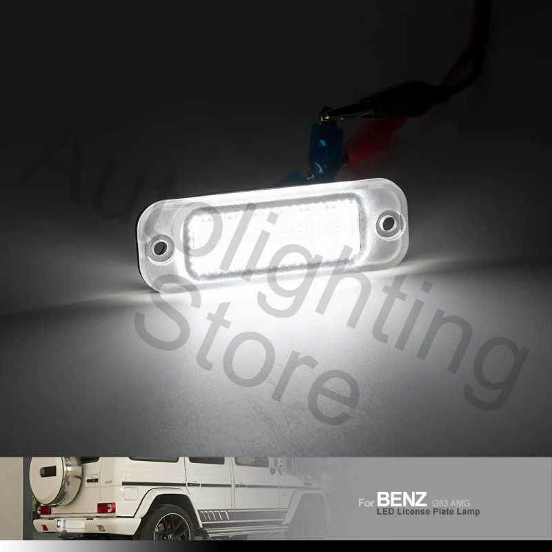 2PCS For Mercedes Benz W463 G-Wagon 2012-2018 LED License Number Plate Light Registration Number La