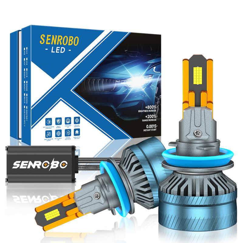 SENROBO High Power Ten Copper Tube รถ led ไฟหน้า High Lumen ไฟหน้ารถ Super Bright H7