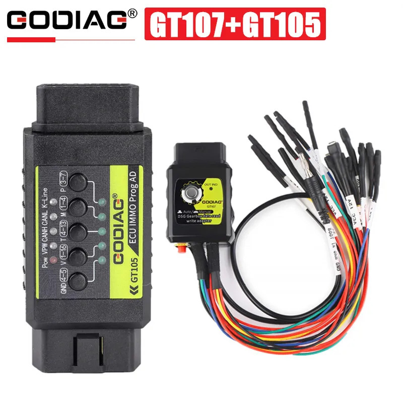 GODIAG GT107 ECU IMMO Kit Plus GT105 DSG Gearbox Data Read/Write Adapter for DQ250, DQ200, VL381, V