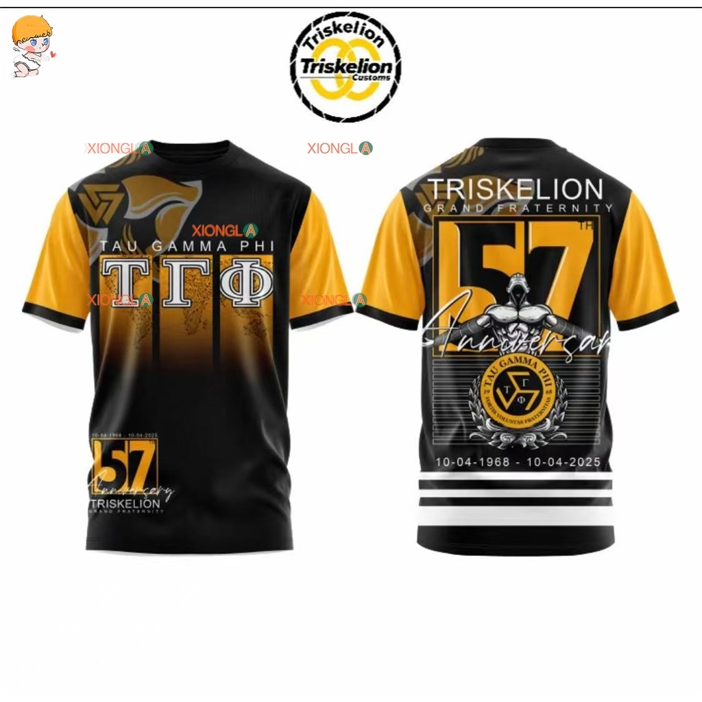 TRISKELION Fs Taugamphi (Tau 03 57th Anniversary Series)FULLSUBLIMATION CREW คอแขนสั้นชุดชั้นในธรรมด