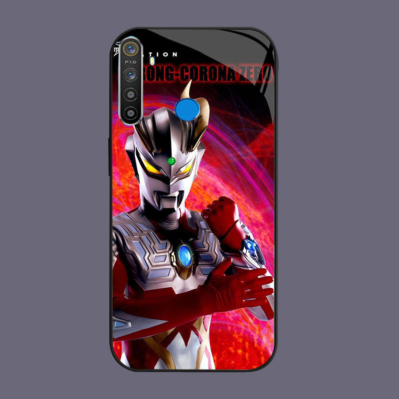 DK-79 Ultraman Casing GLASS soft frame สีดํา OPPO Realme Narzo Reno F27 20 C65 3 5i 5 20A 7 3i 12F 6