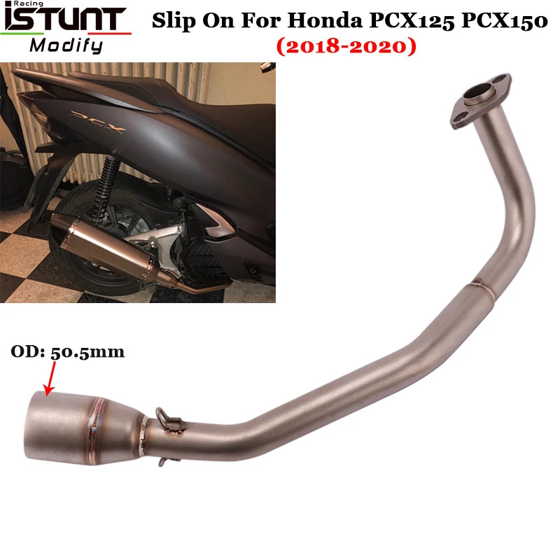 For Honda PCX125 PCX150 PCX 125 PCX 150 2018 2019 2020 Motorcycle Exhaust Escape Slip On Front Link
