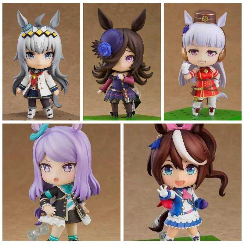 C Nendoroid Figure Set Uma Musume Tokai Teio Mejiro Mcqueen Gold Ship Rice Bath Oguri Cap Cute Chib