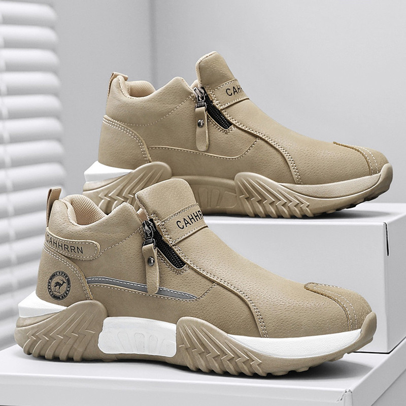 Martin Boots High-Top Overalls รองเท้าบูทสั้นลําลองหนาSoled Anti-Slip นักเรียน Forrest Gu