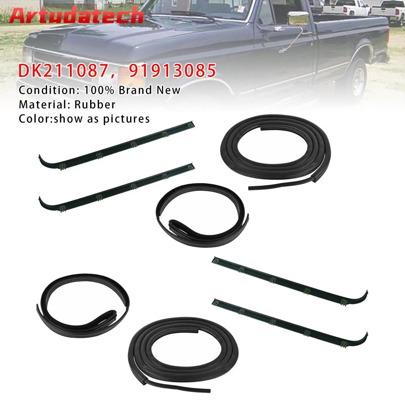 Artudatech 8PCS Door Window Sweep Weatherstrip Seal Kit For Ford Bronco F150 1987- 1990 1991 1992 1