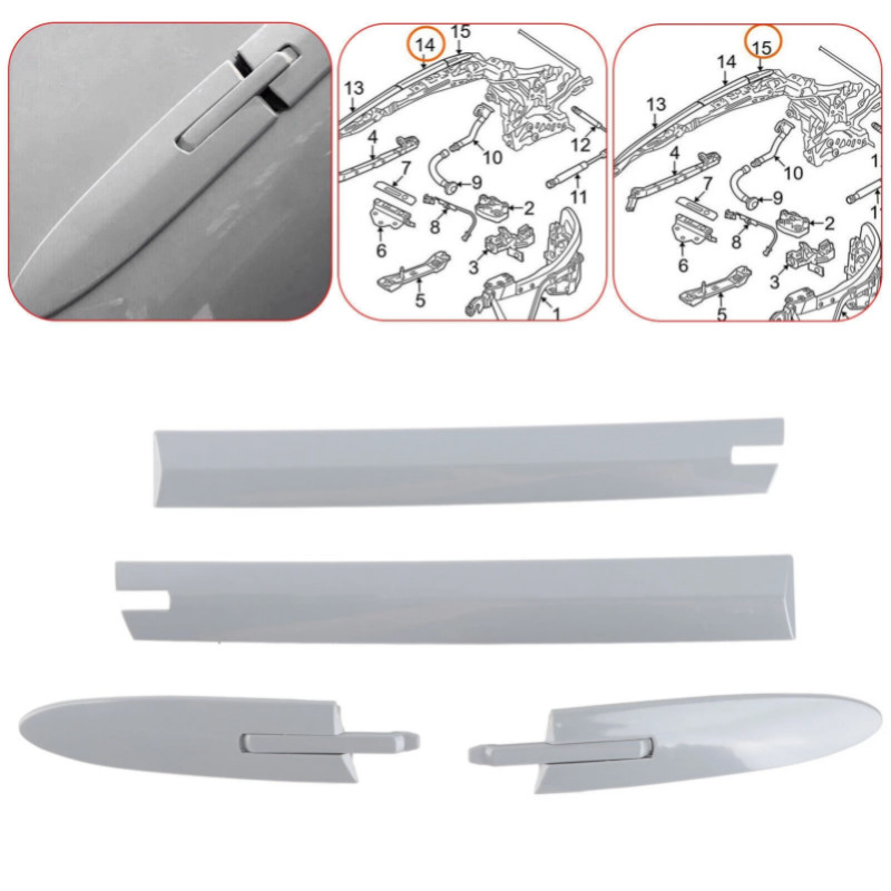 4PCS Convertible Roof Top Hinge Cover 54377184037 Roof Trim Convertible Roof Molding for BMW E93 33