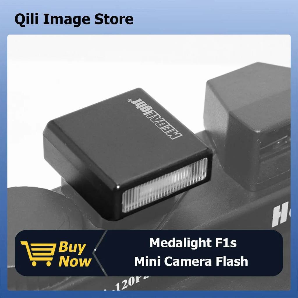MEDALight F1S Mini Camera Flash Light พร้อม 128mAh แบตเตอรี่ในตัว Universal Cold Shoe สําหรับกล้องขน