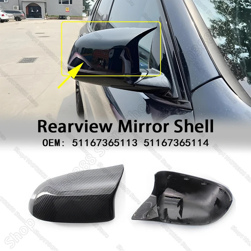 Rearview Mirror Shell Cover Cap For 2011-2019 BMW X3 X4 X5 X6 28i 35i 40ex 50ix (F15 F16 F25 F26) 5