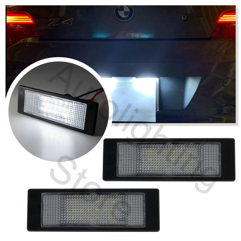 2pcs Car LED License Number Plate Light Can-bus for BMW E81 E87 Z4 E85 E86 E89 1 Series F20 F21 6 S