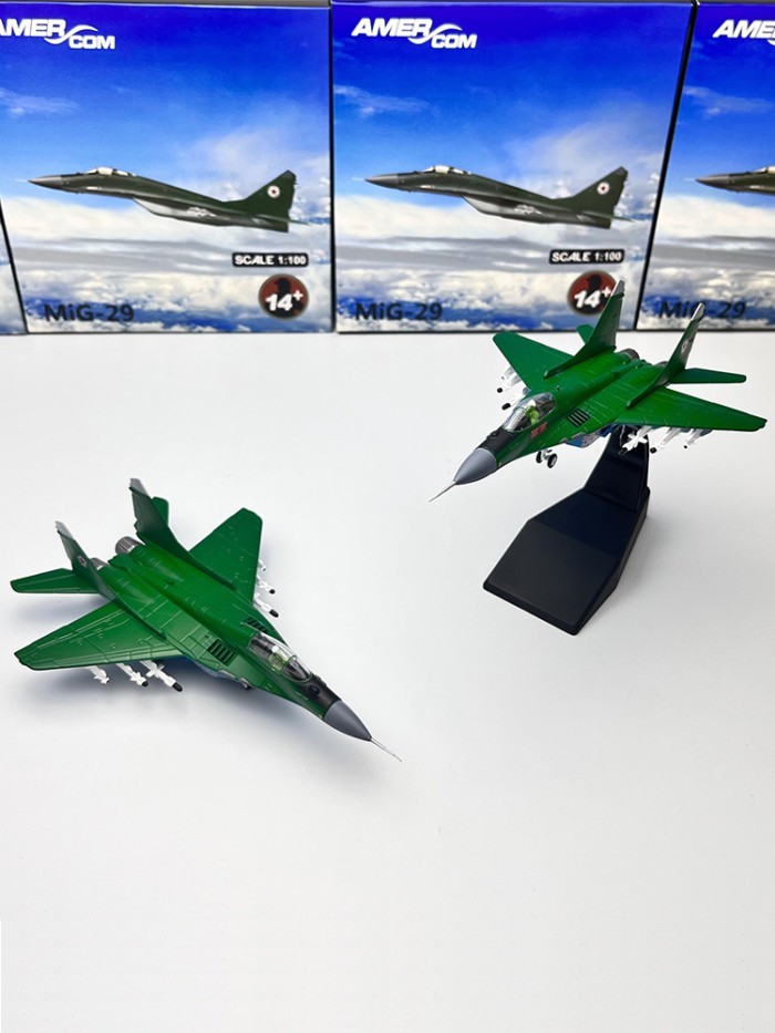 AMER 1/100 North Korea Air Force MIG-29A MIG 29 Points Military Combat Aircraft สําเร็จรูปชุดตกแต่ง