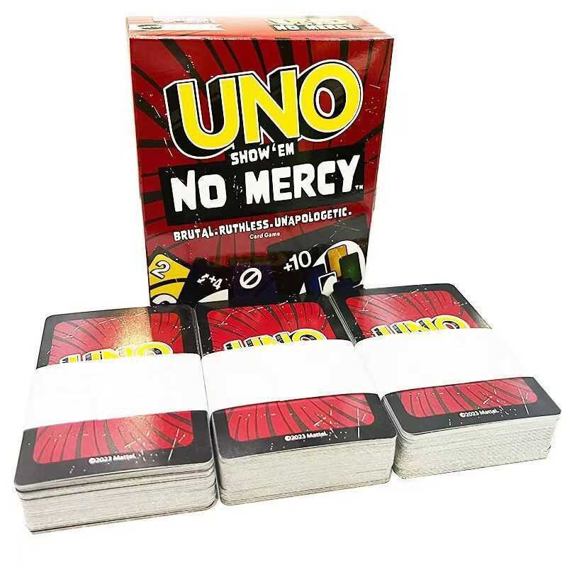 UNO NO Mercy Solitaire Never Leave NO Love การ์ดเกมกระดานเล่นไพ่ Party เกมของเล่น 168 ชิ้น
