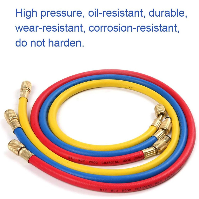 2500psi 0.9M/1.5M/1.8M Car Refrigeration Charging Hoses, R134A R502 Refrigerant Refrigeration Charg