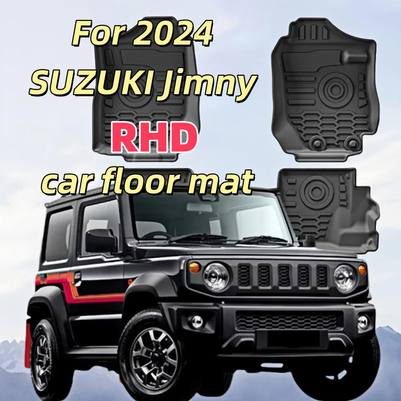 For 2024 SUZUKI Jimny RHD car floor mat, dirt resistant TPE floor mat, special car floor mat