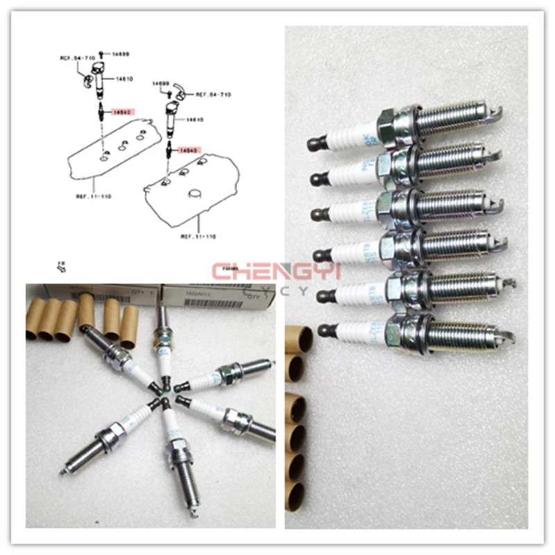 6PCS 6B31 Engine Spark Plug For Outlander CW6W HA1W KG6W KH6W 1822A010 1822A011 ILZKR7B