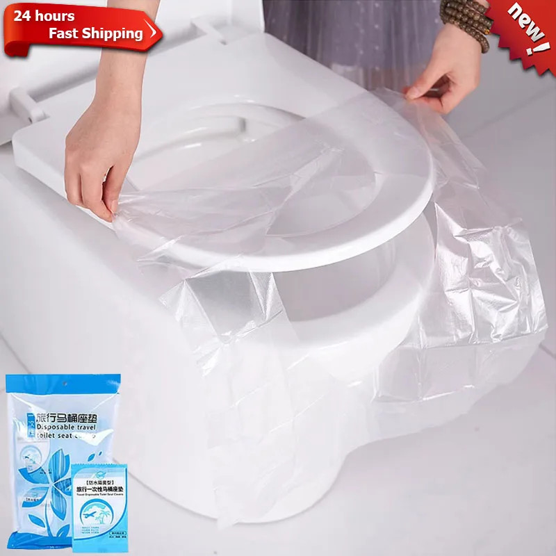 Disposable PE Toilet Seat Cover Mat Portable Safety Toilet Seat Pad for Travel Camping Hotel Toilet