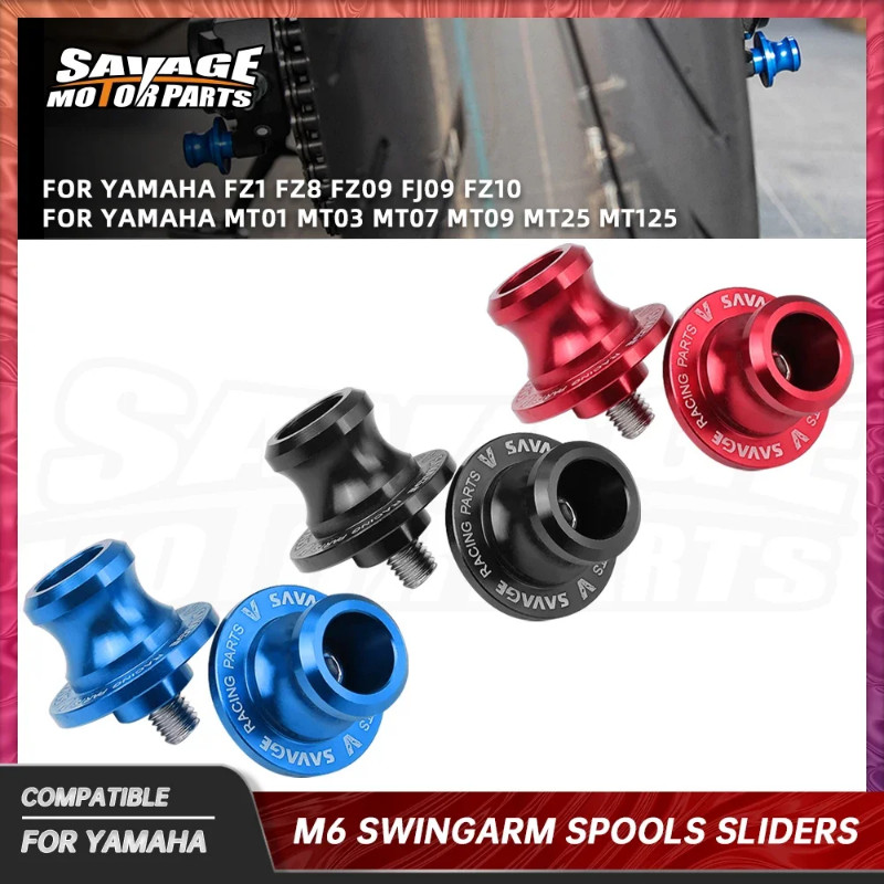 For Yamaha MT-125 2024 M6 Swingarm Spools Sliders MT25 MT10 MT09 MT03 MT01 FZ1 FZ8 FZ/FJ09 FZ10 DM9