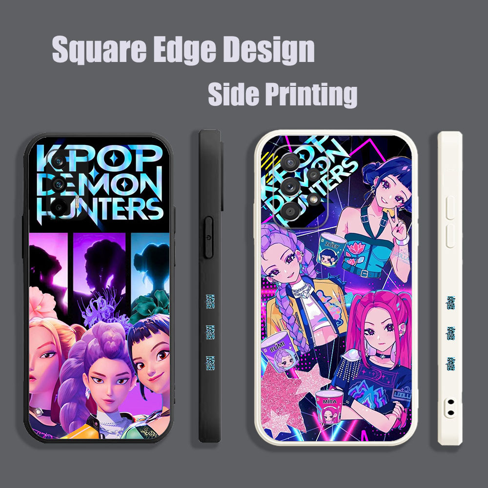 ปลอกสําหรับOPPO A71 F9 Pro Reno6 Z Reno5 A94 A8 A31 2020 A1K A7X Kpop Demon Huntersสีชมพูสุนทรียศาสต