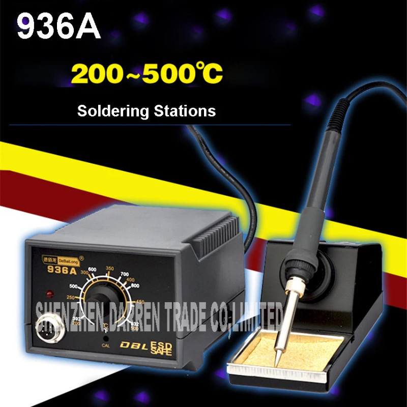 60W Hot Air Gun 936A Soldering Station LED Digital Desoldering Station Iron Tool Solder Welding 220