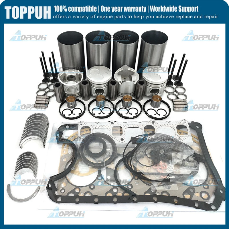 4JG2 Overhaul Rebuild Kit Fits for Isuzu 4JG2 4JG2T STD Engine With Piston Kit Ring Valve Bearing