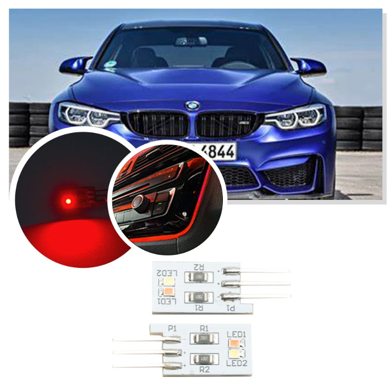 2PCS LED Ambient Lighting HVAC AC&Radio Trim Surround Sound&Climate for BMW M3 M4 3 Series F30 F31